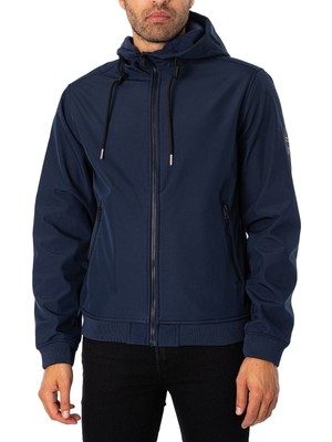 

Мужская базовая куртка из софтшелла Jack - Jones, синяя, Синий, BASIC-JKT
