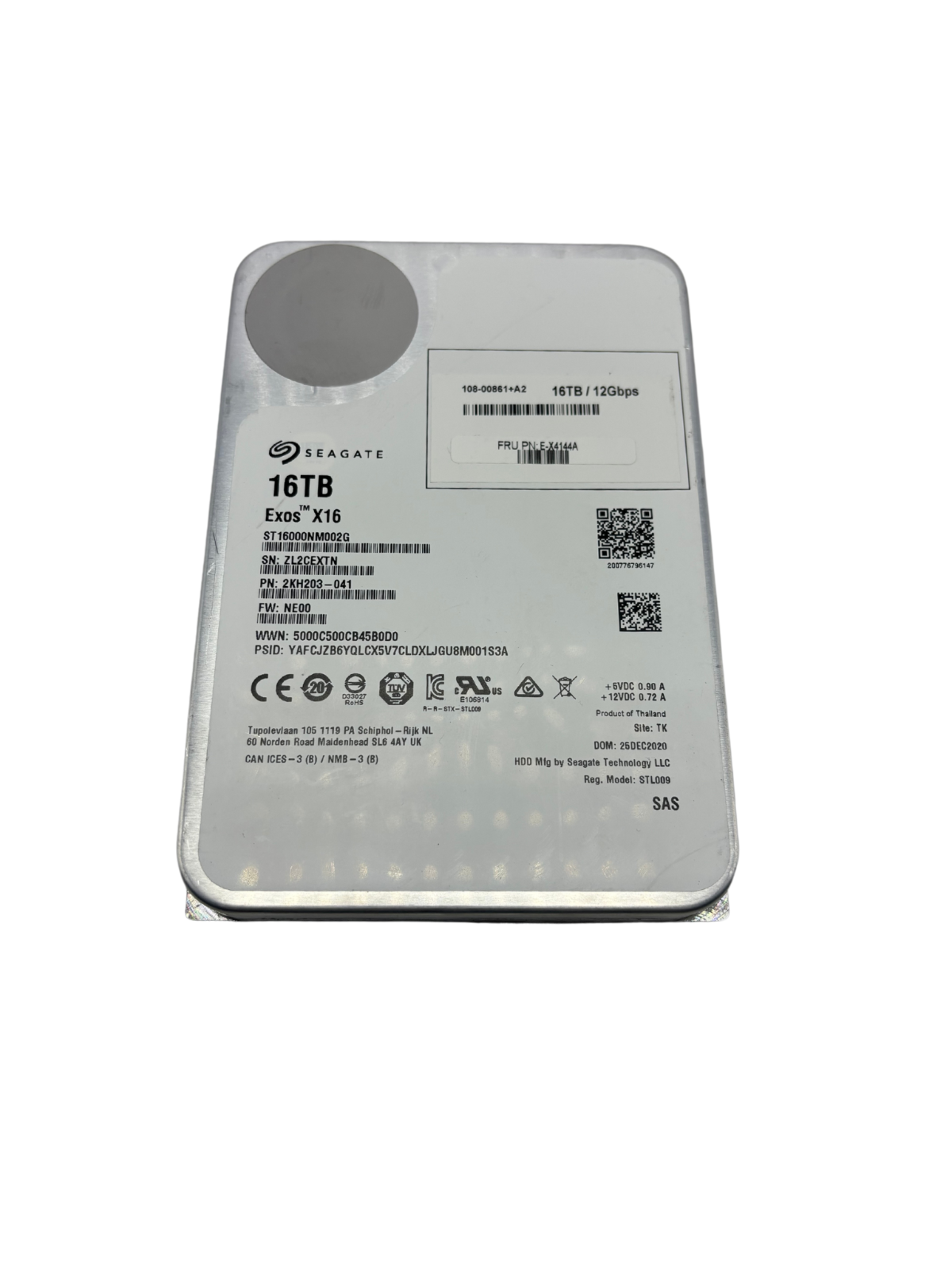 Seagate ST16000NM002G Exos X16 16TB 7.2K SAS 12Gb/s Hard Drive