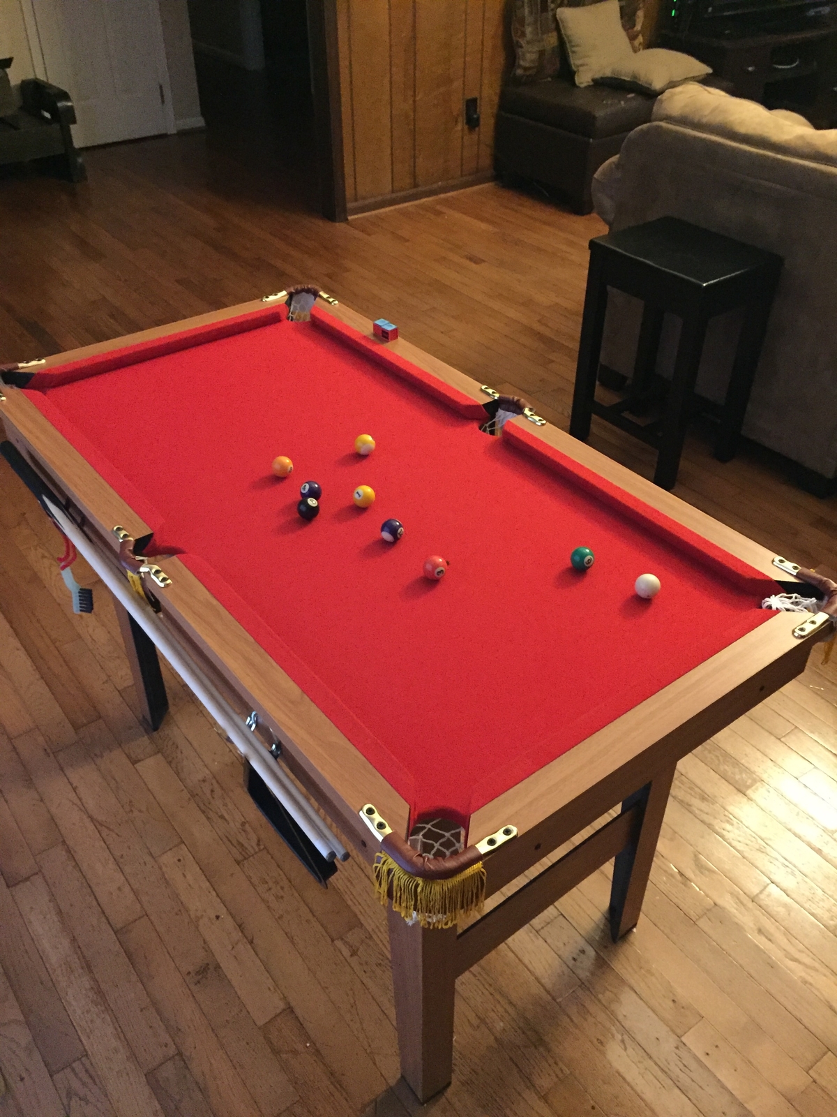 48” Mini Table Top Pool Table Game Billiard Set Cues Balls Gift Indoor