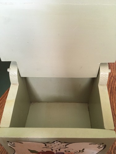 Handmade wooden box, Muffins,floral, Lid Dated 1989