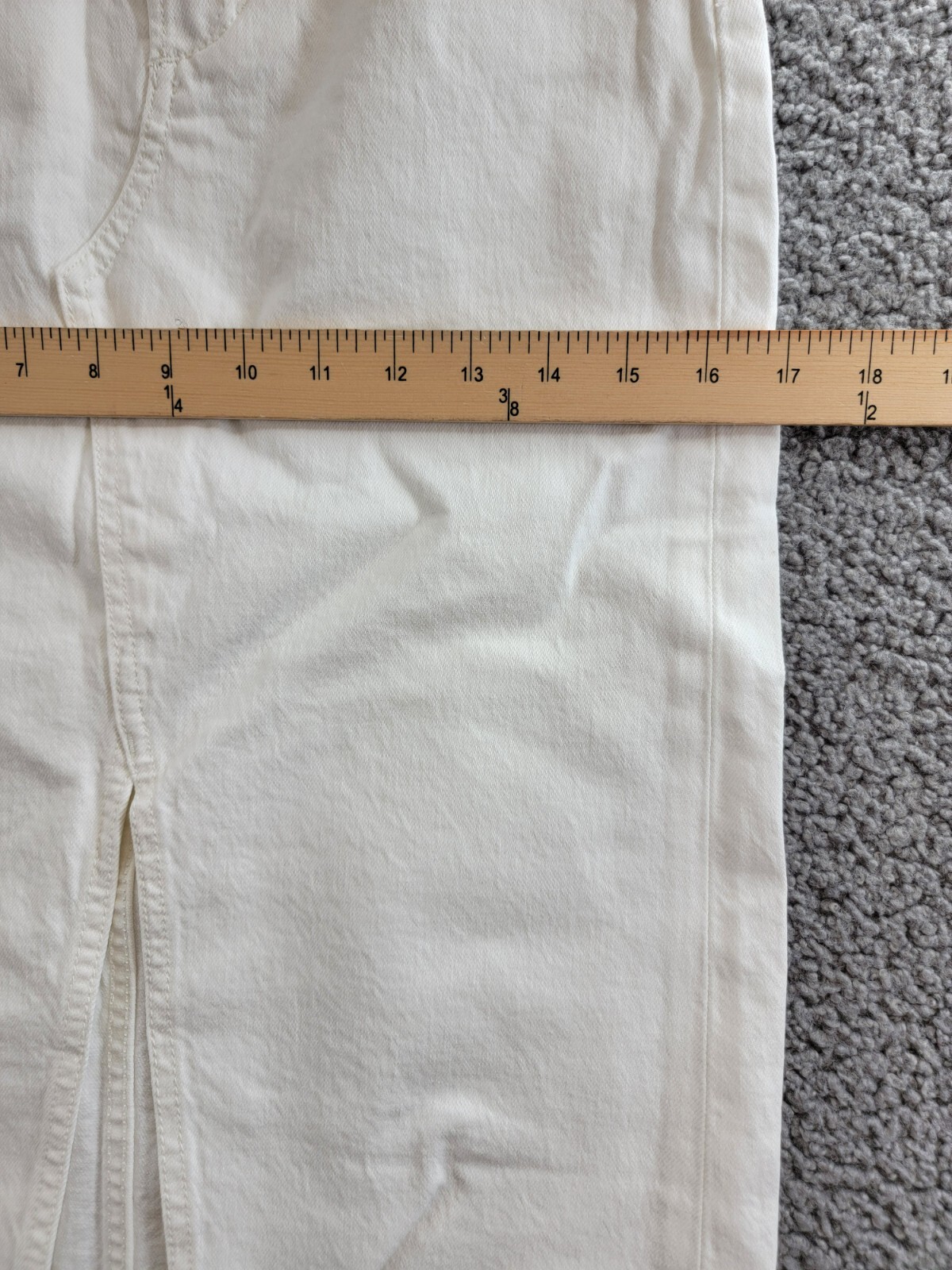 Joe's Jeans The Joplin Denim Skirt Women's 24 Optic White Button Zip Closure - Picture 6 of 16