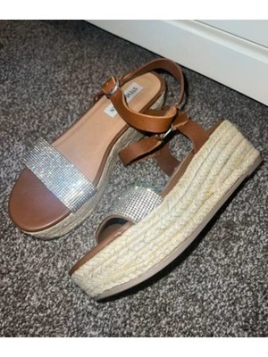 

STEVE MADDEN Женские коричневые эспадрильи Brandice на танкетке 1-1/2 дюйма на платформе 7,5 м, Коричневый, BRND01S1