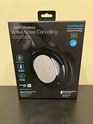 naztech i9bt wireless active noise cancelling headphones black 324629413875