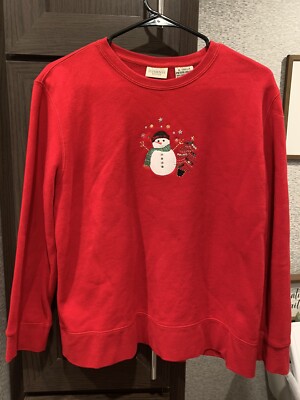 Classic Elements Petite Snowman Ugly Christmas Sweater