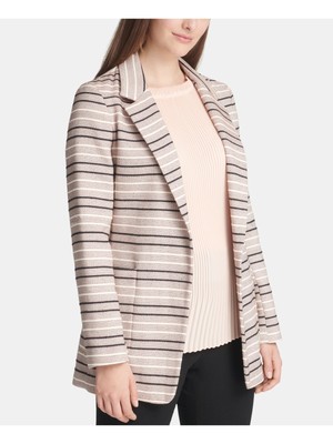 

Женский блейзер в розовую полоску DKNY для работы Petites, Розовый, XE9JS271