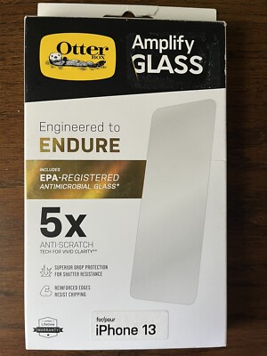 OtterBox Amplify Glass Antimicrobial 5x Anti-Scratch for Apple iPhone 13 Pro