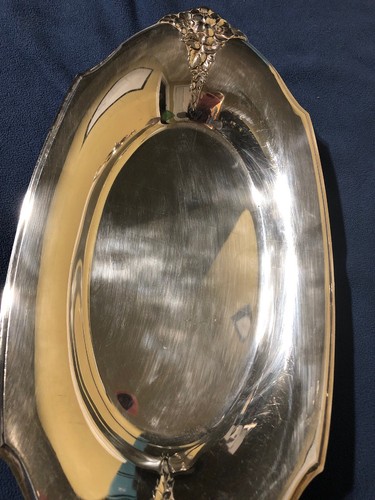 Vintage Webster & Wilcox Silverplate Bread Tray Mid Century 7119 Floral 13