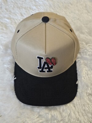 Gorra De LA Color BEIGE SNAPBACK One Size Visera De Pana 100%cotton ORIGINAL 