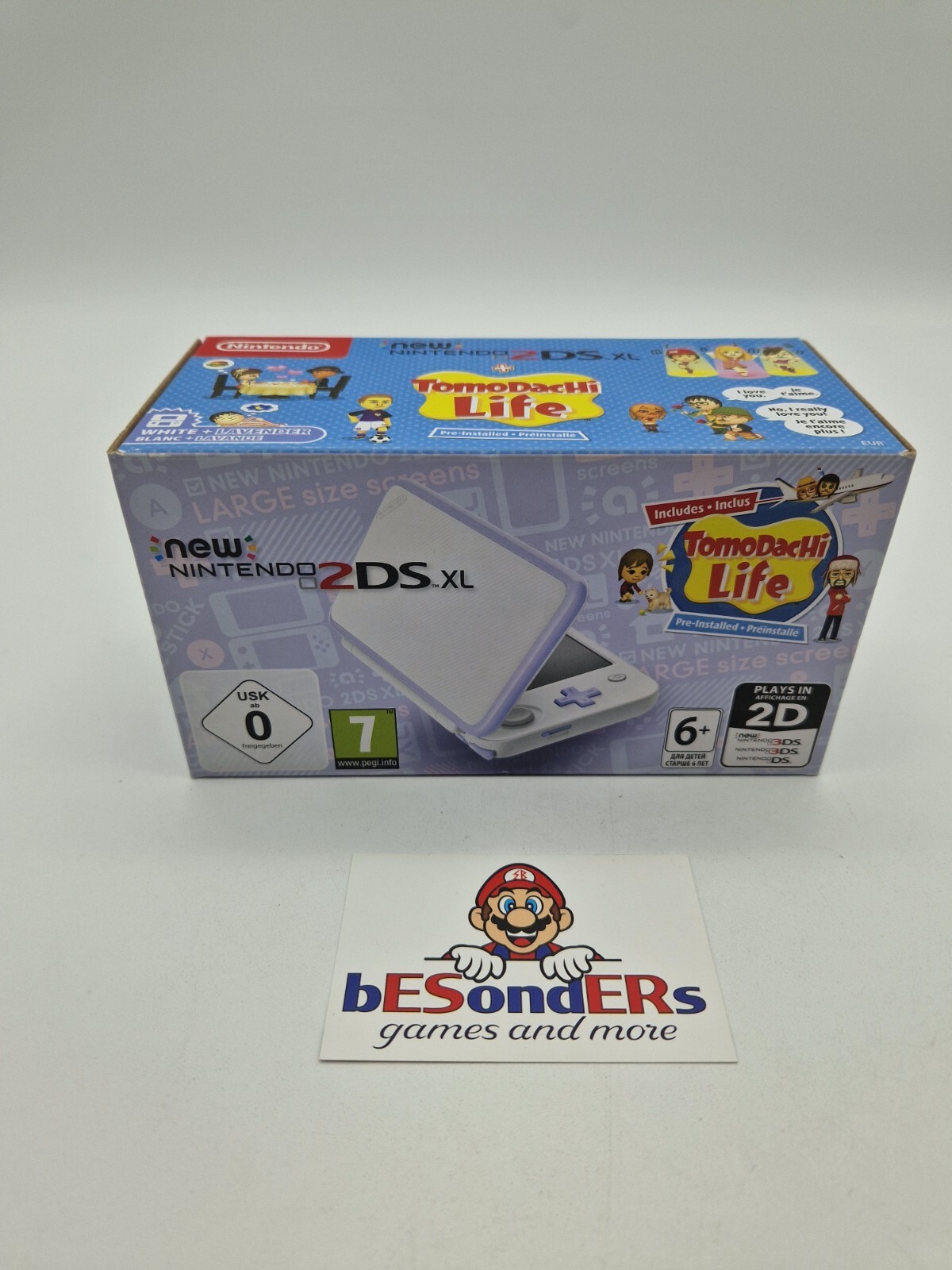 New Nintendo 2DS XL  Konsole - PAL - OVP -  NEU - Tomodachi Life -  Lavender Lila
