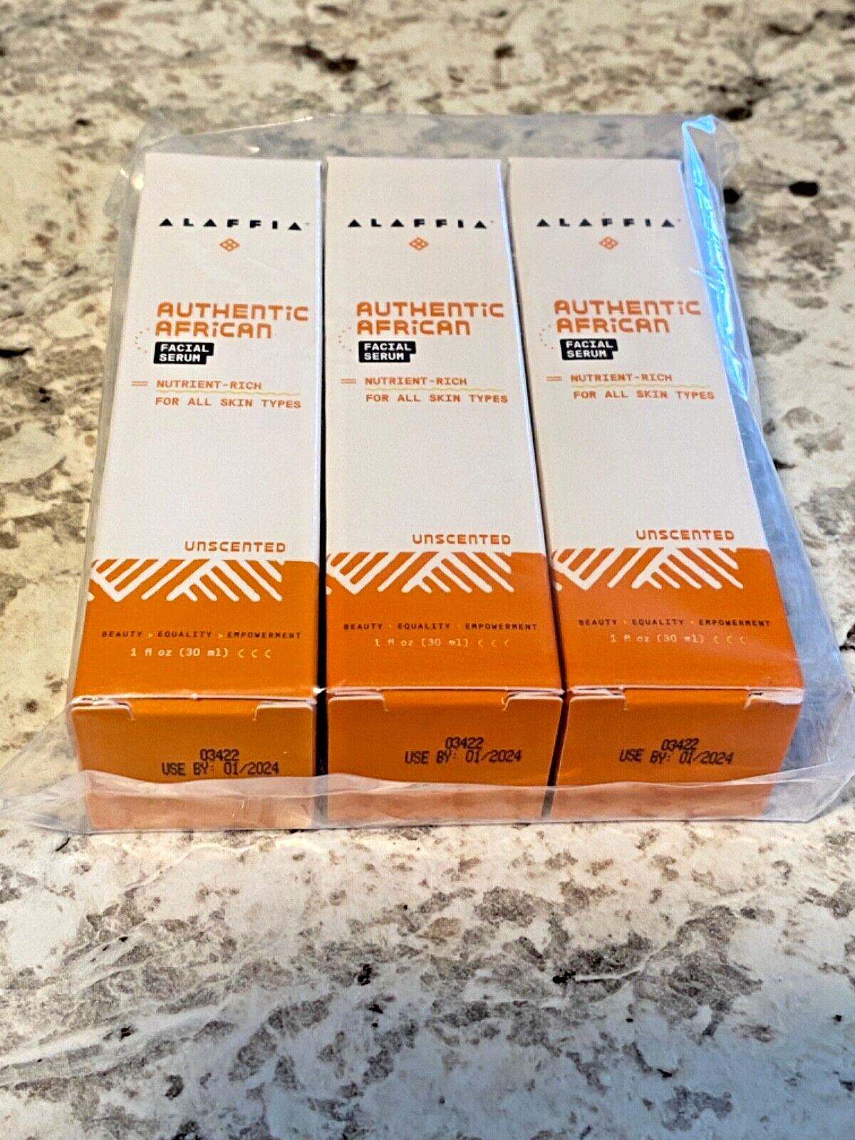 3 Alaffia Authentic African FACIAL SERUM Nutrient Rich Shea Butter Aloe