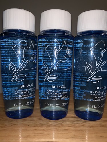 Lot of 3 LANCOME Bi-Facil Double Action Eye Makeup Remover Travel Size 1.7 oz