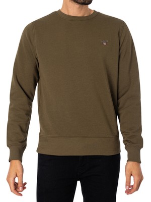 

Оригинальная мужская толстовка GANT, зеленая, Зеленый