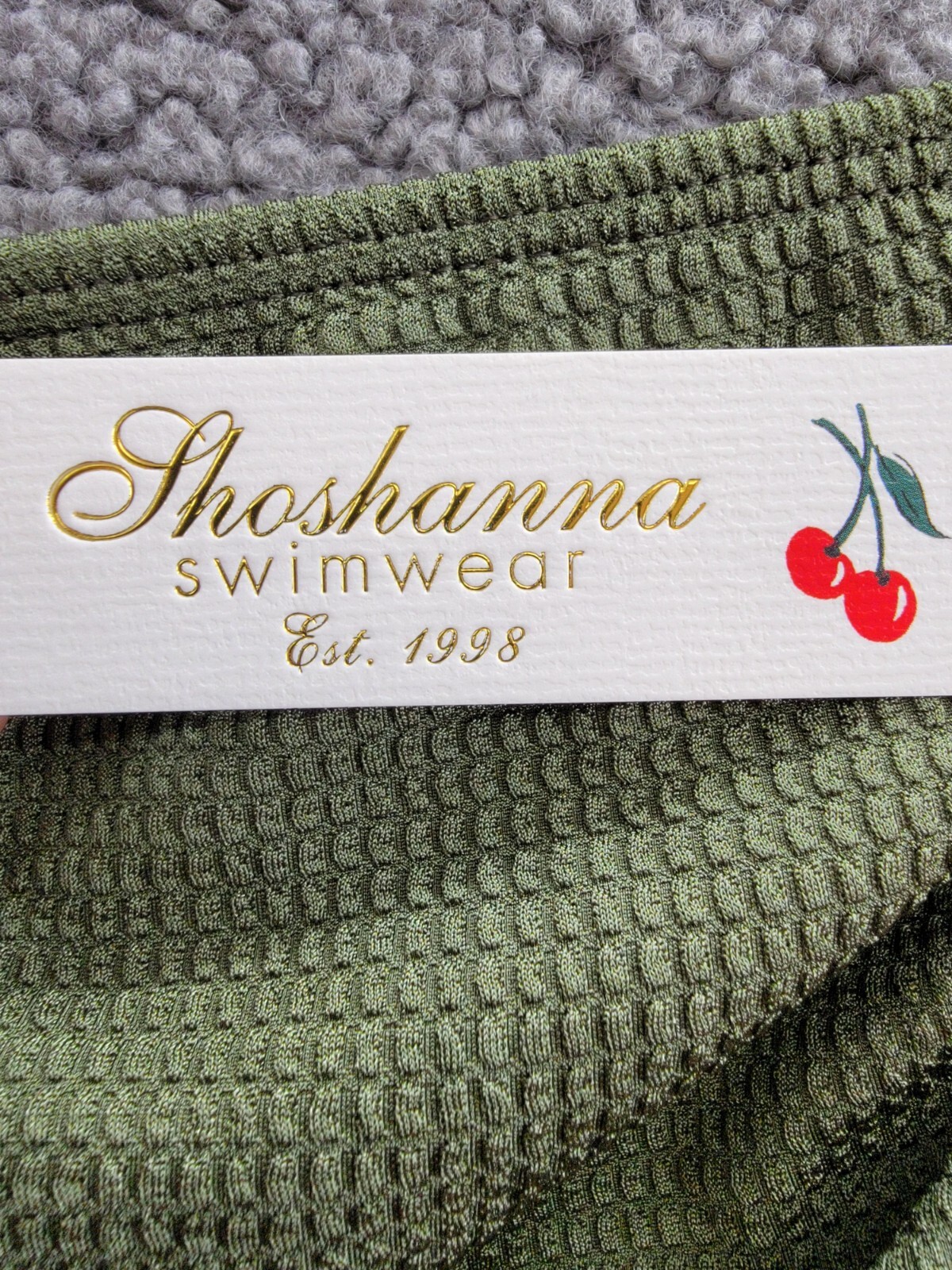 Shoshanna Elasticized wWaist Chain Bikini Bottom Women's XL Olive Pullon Style - Picture 14 of 15