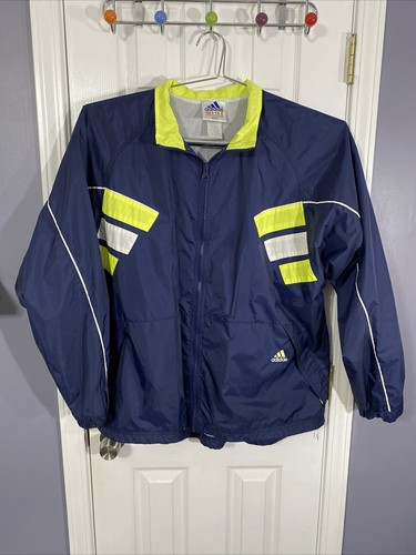 Men's Vintage Blue, Yellow, White Adidas Wind Breaker RN