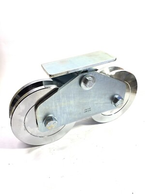 Door King DKS 1201-210 Heavy Duty 6-inch Tandem Steel V-Wheel Assembly
