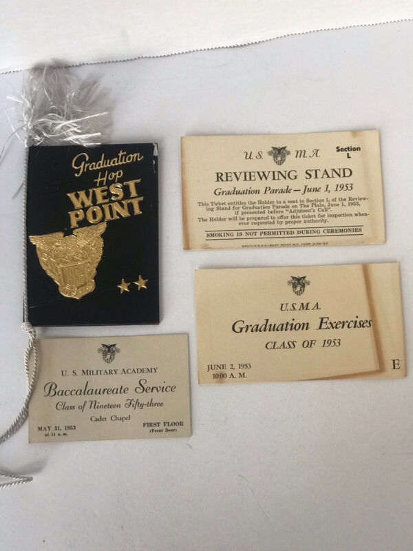 1953 West Point Military Academy Graduation Hop Ephemera Paperwork Lot Fast Ship