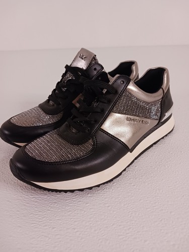 Michael Kors Black White Sneaker 6 mens 8 Womens Luxury