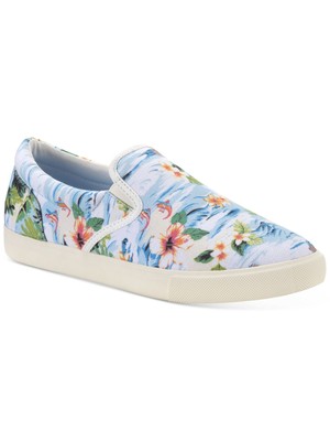 Мужские кроссовки CLUBROOM Blue Tropical Goring Tate Round Toe Platform Slip On Sneakers 12