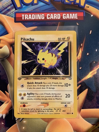 Pikachu 1st Edition 70/111 Neo Genesis Grey Stamp Misprint