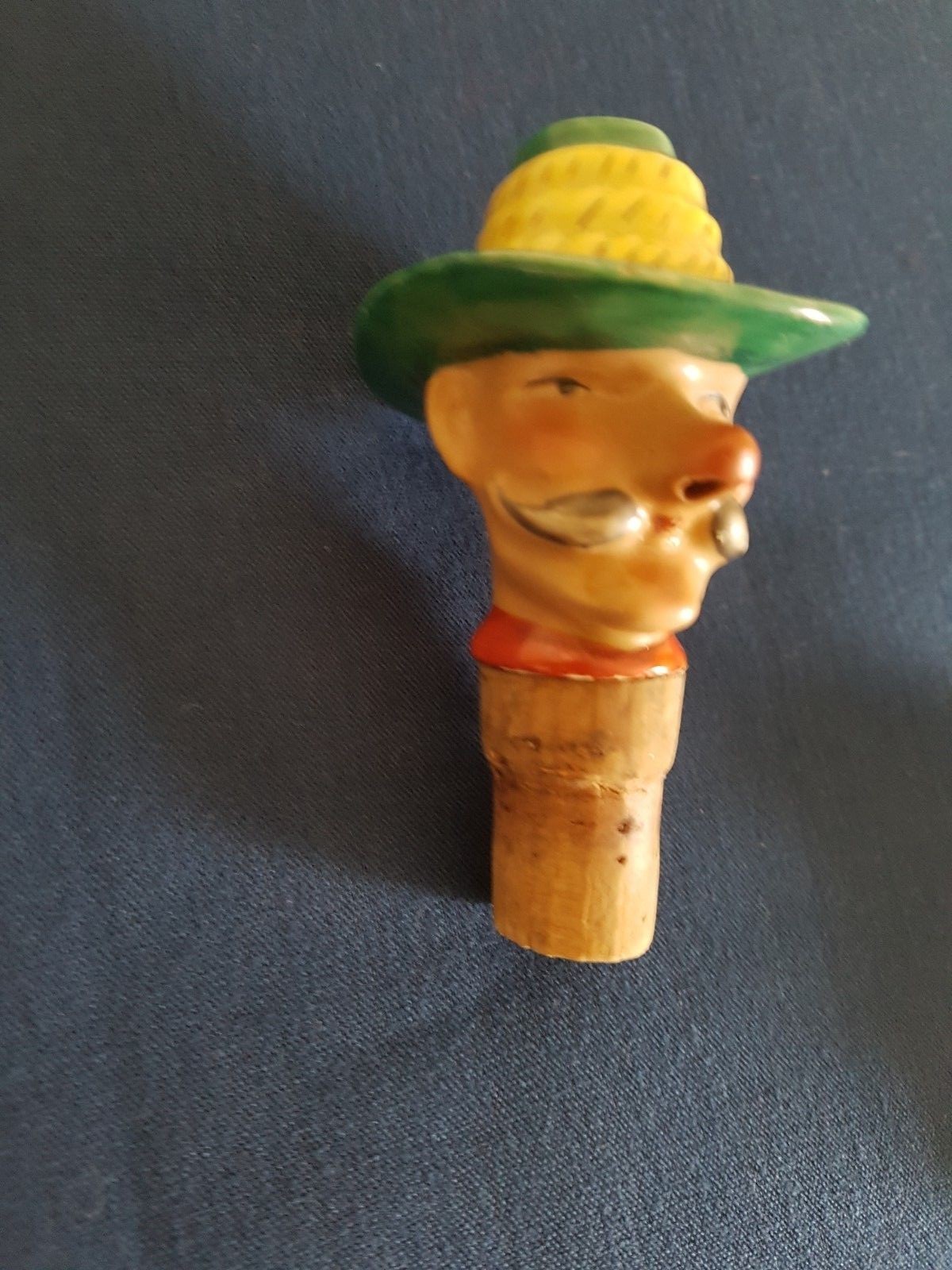 Vintage Antique Porcelain Head Bottle Stoppers