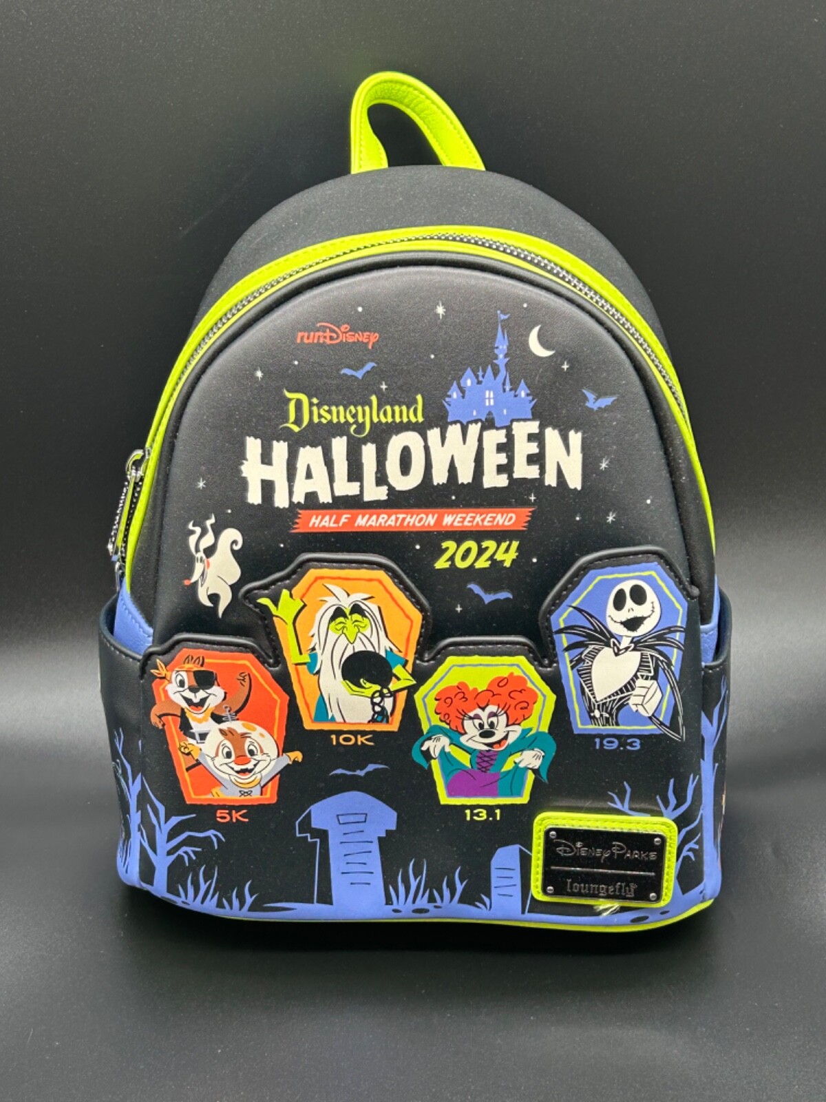 ハロウィン　ディズニー　loungefly　リュック　バッグパック　新品未開封 New Disney Parks Loungefly 2021 Halloween Black Plaid Ears