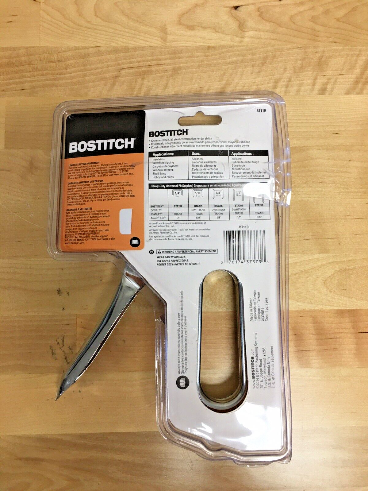 Bostitch BT110 Heavy Duty Staple Gun Anti Jam Universal Fit