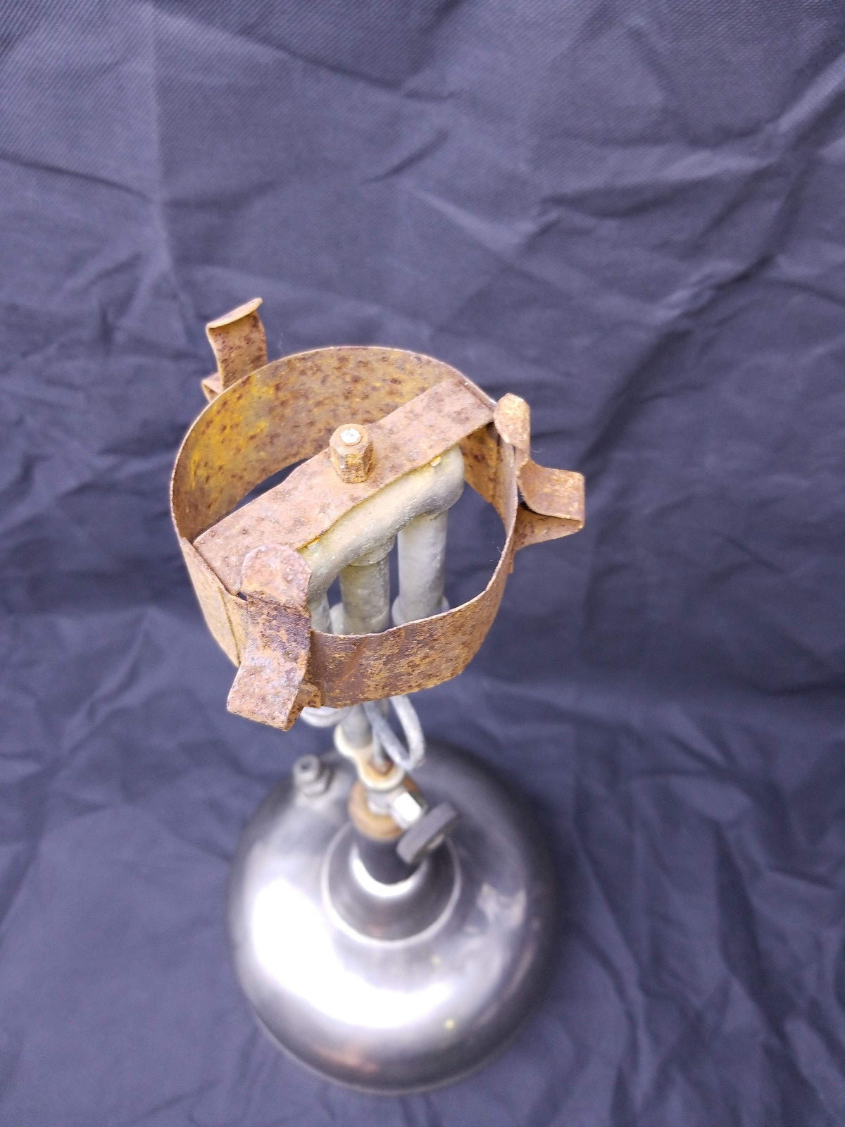 Vintage Coleman Quick-Lite Lantern Parlor Table Lamp Chrome