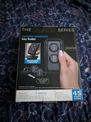 The Black Series Portable Electronic Key Finder w. 2 Fobs Wireless NEW NIB