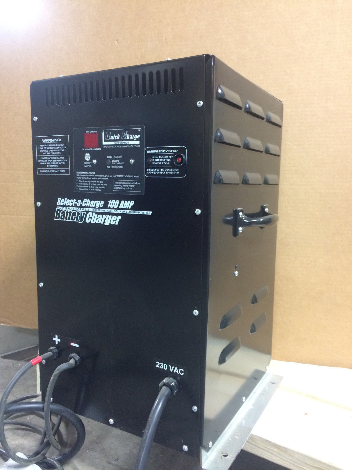 Quick Charge Corporation Battery Charger SCX36100 36vDC 100 Amps