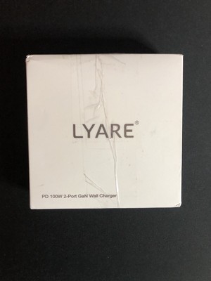 LYARE 100W USB C Fast Charger Dual Ports Type C Wall Charger PD 3.0 Open Box/New