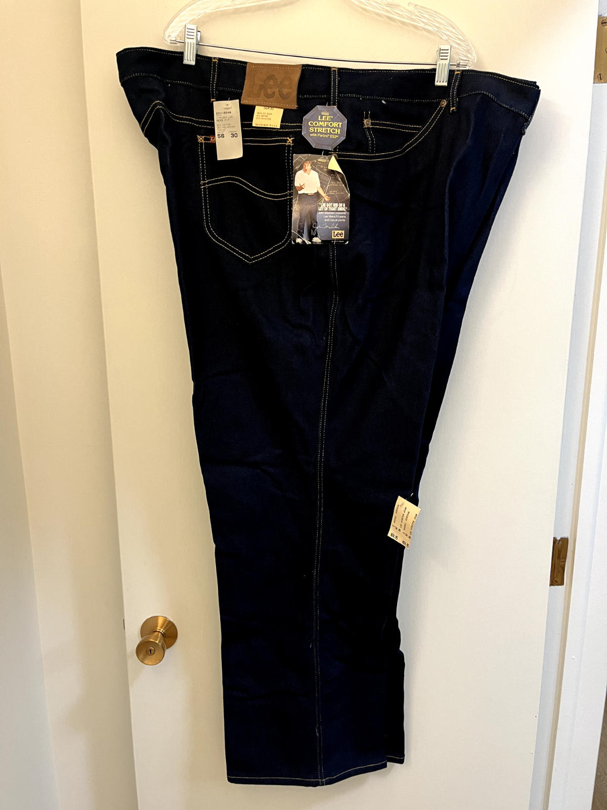 Vintage Lee Union USA Made Blue Jeans 56x30, 204-2046
