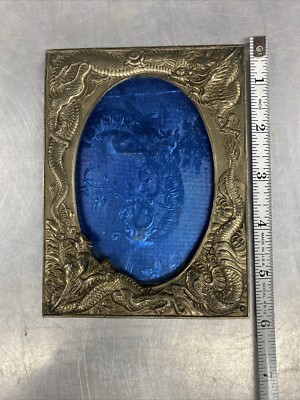 Vintage Japan Silver plated Dragon Picture Frame