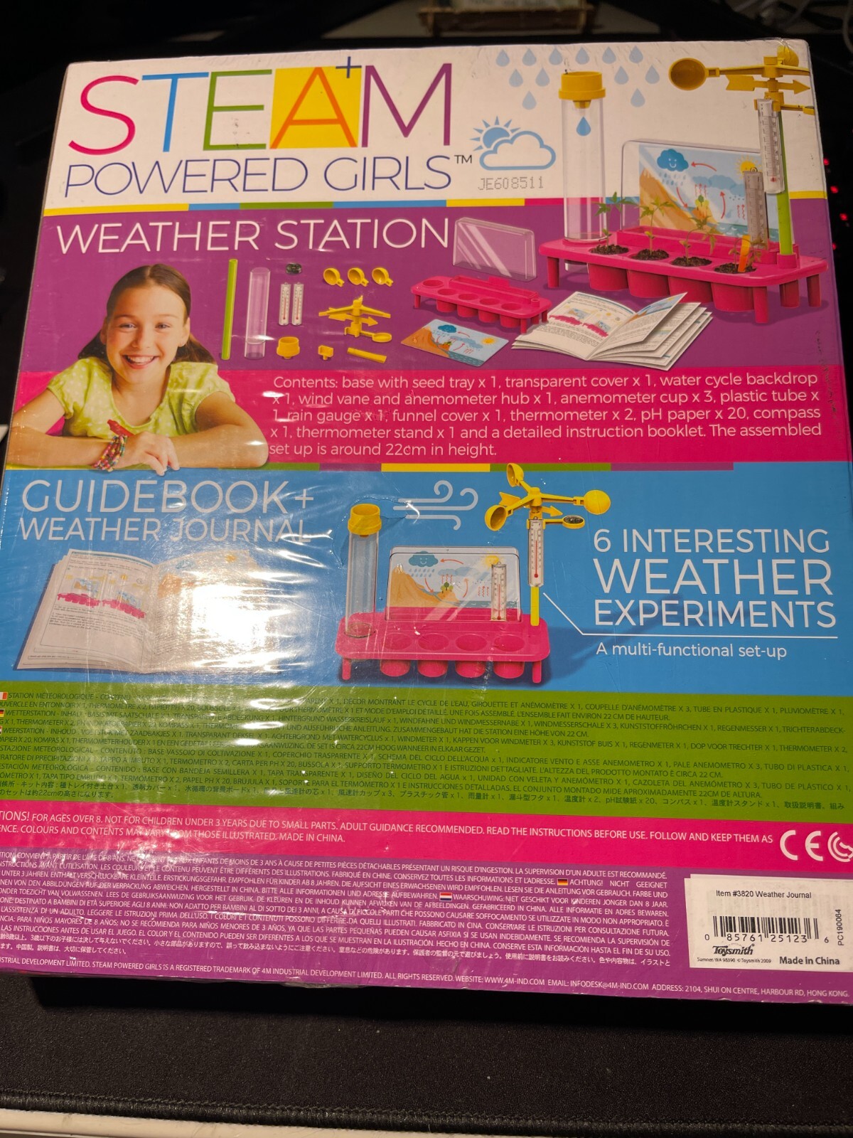 Steam Powered Girls Weather Station - 6 Experiments Educational - New Sealed box