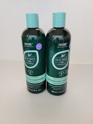 2-Pack Hask Tea Tree Oil Rosemary Invigorating Conditioner & Shampoo 12 oz