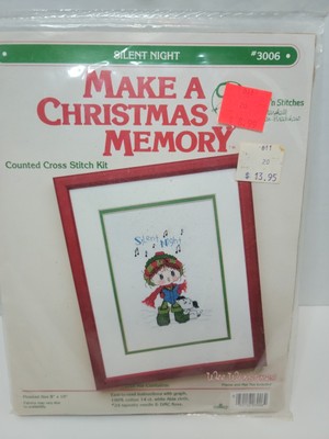Vintage 1985 Wee Winsomes I Wish Make A Christmas Memory Cross Stitch Kit 3006