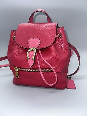 Coach Evie 22 Backpack Colorblock Bright Cherry Multi 69663