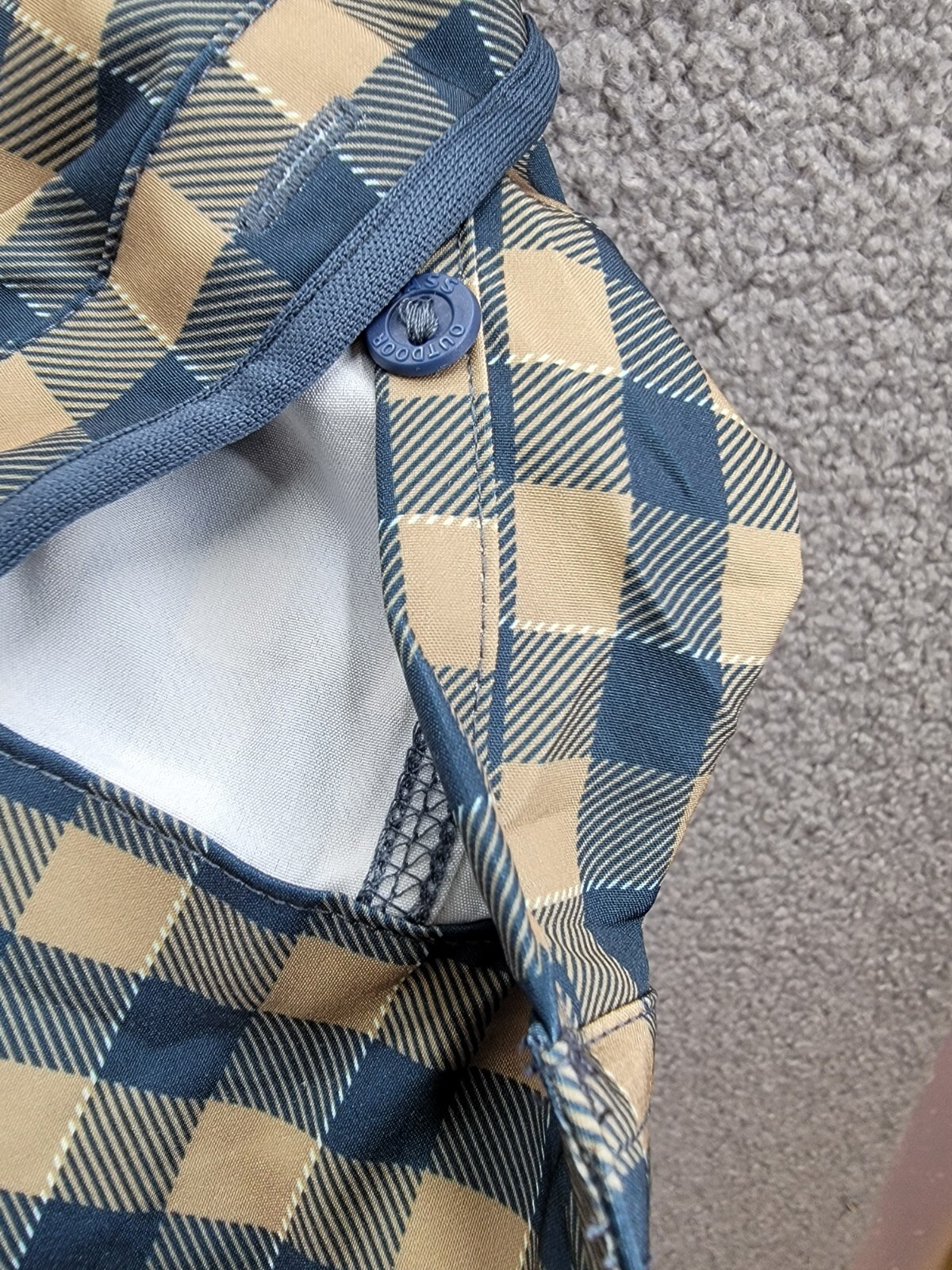 BASS OUTDOOR Cool Plaid Long-Sleeve Shirt Mens S Kelp Small Buffalo Patch Pocket - Picture 11 of 19