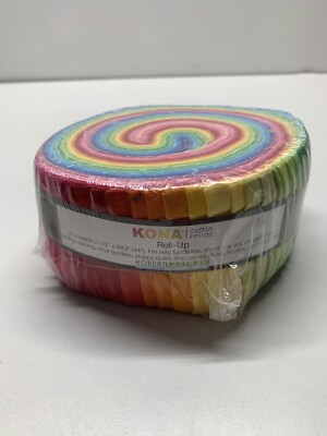 Kona Roll Up Jelly Roll 2.5  x 44  Robert Kaufman New Bright Palette