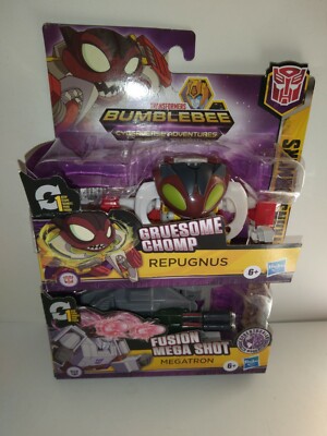 Transformers Cyberverse Repugnus Gruesome Chomp + Megatron Fusion Mega Shot