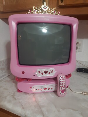 Disney ピンク CRTテレビ+DVDプレーヤー