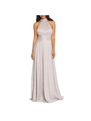 

AQUA FORMAL Женская серебряная юбка с запахом и открытой спиной на подкладке Торжественное платье, Серебряный