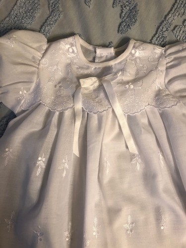 Alexis long white Christening Gown Size 6 Months