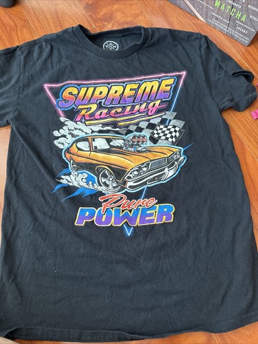Supreme Racing Pure Power Graphic Tee Thrifted Vintage Style