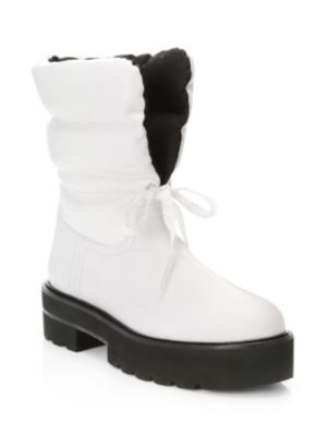 

STUART WEITZMAN Женские кожаные ботильоны Tyler на платформе 1-1/2 дюйма с белым галстуком 6,5, Белый, S6071