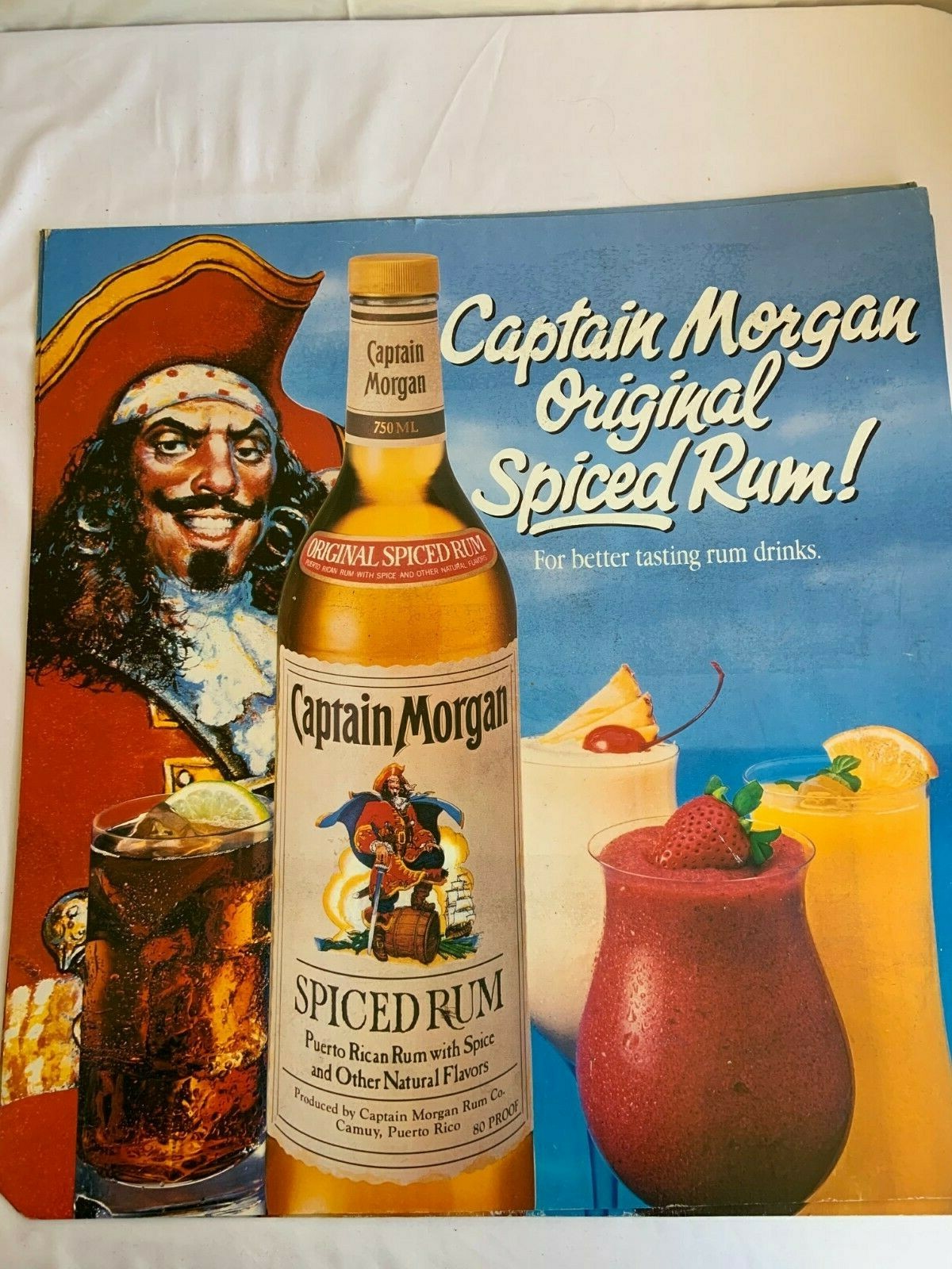 Captain Morgan, Insegna Retrò Metallo Alluminio Vintage / Uomo - Foto 8