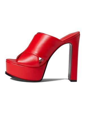 

GUESS Женские красные 2-дюймовые босоножки на платформе Venda Toe Block Heel Slip On Heel Slip On Heel 9,5 M, Красный, GWVENDA