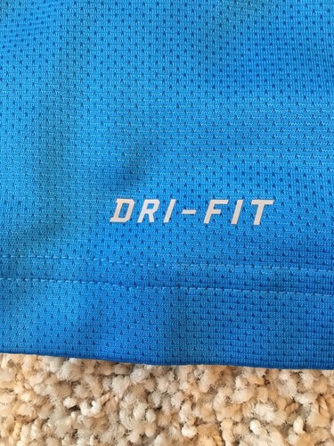 Nike Pro Combat Dri-Fit Mens Large Fitted Sleeveless Tank Top Shirt Blue Neon