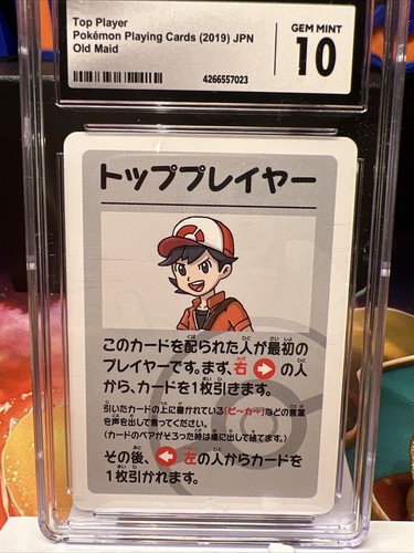 Top Player Old Maid Playing Card CGC Gem Mint 10 Pokemon TCG