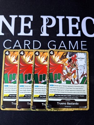 4x Trueno Bastardo R OP04-094 One Piece Card Game TCG  English  - NM
