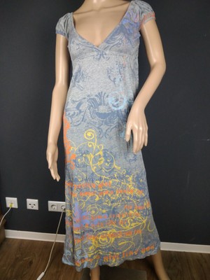 Kleid Chiffon luftig Sommer Mini Blumen Romantik Rüsche Volant Weiß 38 M Neu